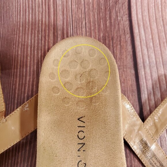 Vionic Amber Womens Size 10 Cork Adjustable Strap Strappy Sandals Tan Gold - Picture 3 of 16